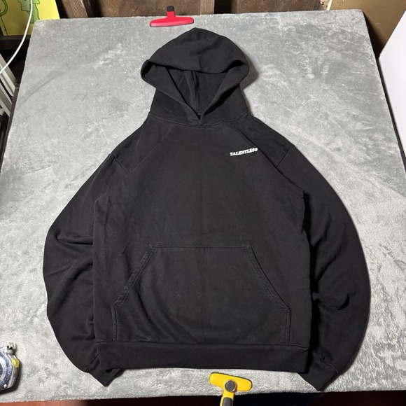 Talentless Heavy Black‎ Long Sleeve Hoodie Sweatshirt Men's S Wash Your Hands - Picture 2 of 9